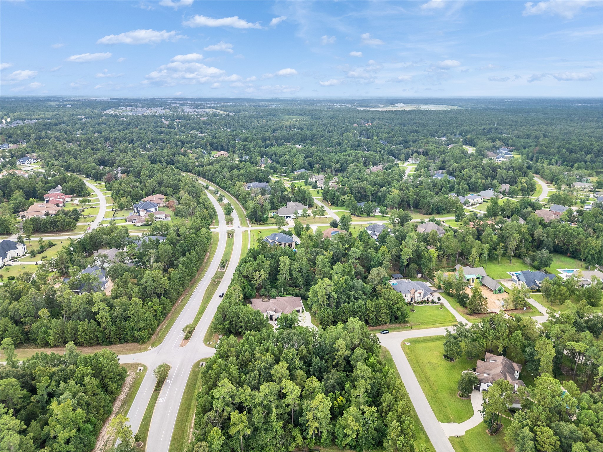 5802 Sunny Sky Place Spring, TX 77386 - Photo 10 of 28 an aerial view of residential houses with outdoor space and trees