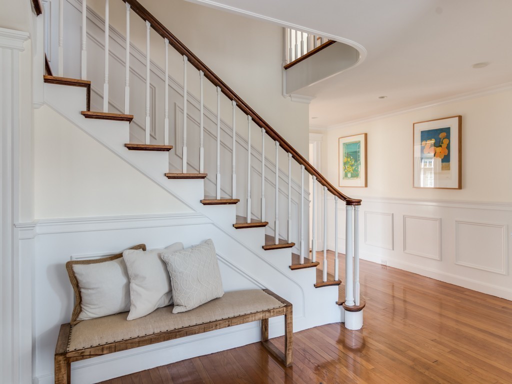 13 Cedar Street Wenham, MA 01984 - Photo 3 of 33 a living room with wooden floor and stairs