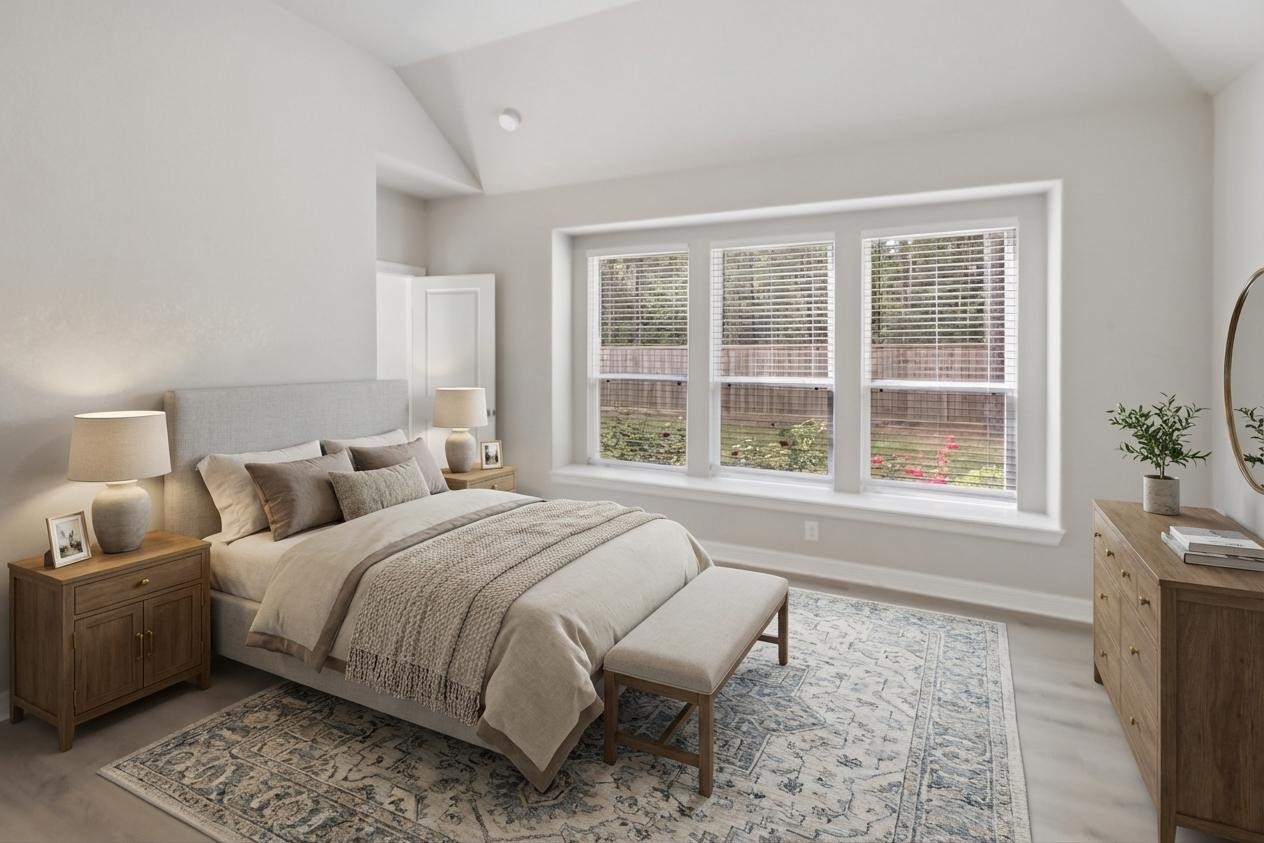 25131 Calvary Charge Magnolia, TX 77355 - Photo 5 of 20 a bedroom with a bed and a large window