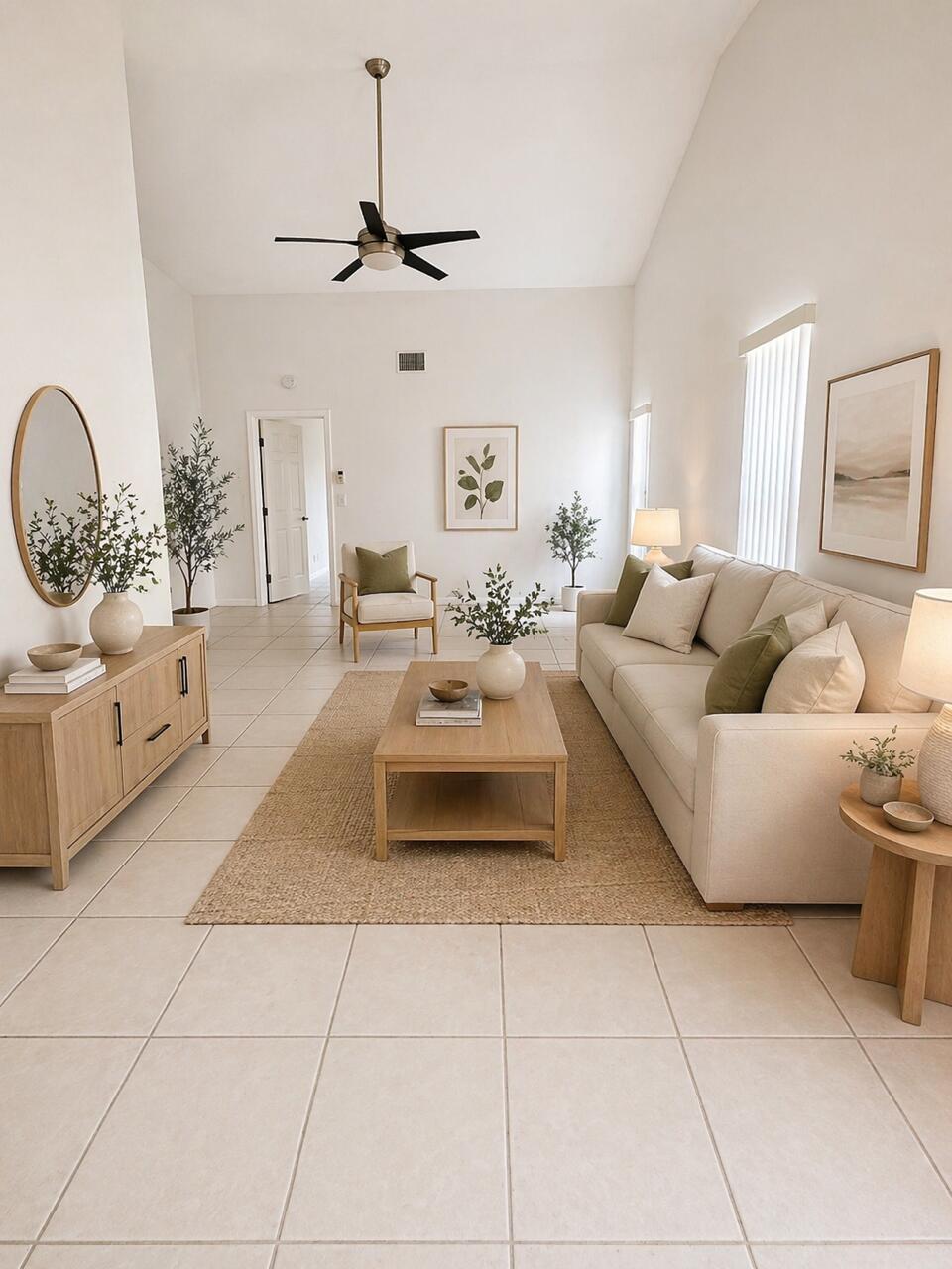 8889 Southeast Hobe Ridge Avenue Hobe Sound, FL 33455 - Photo 5 of 11 Virtually Staged Living Room