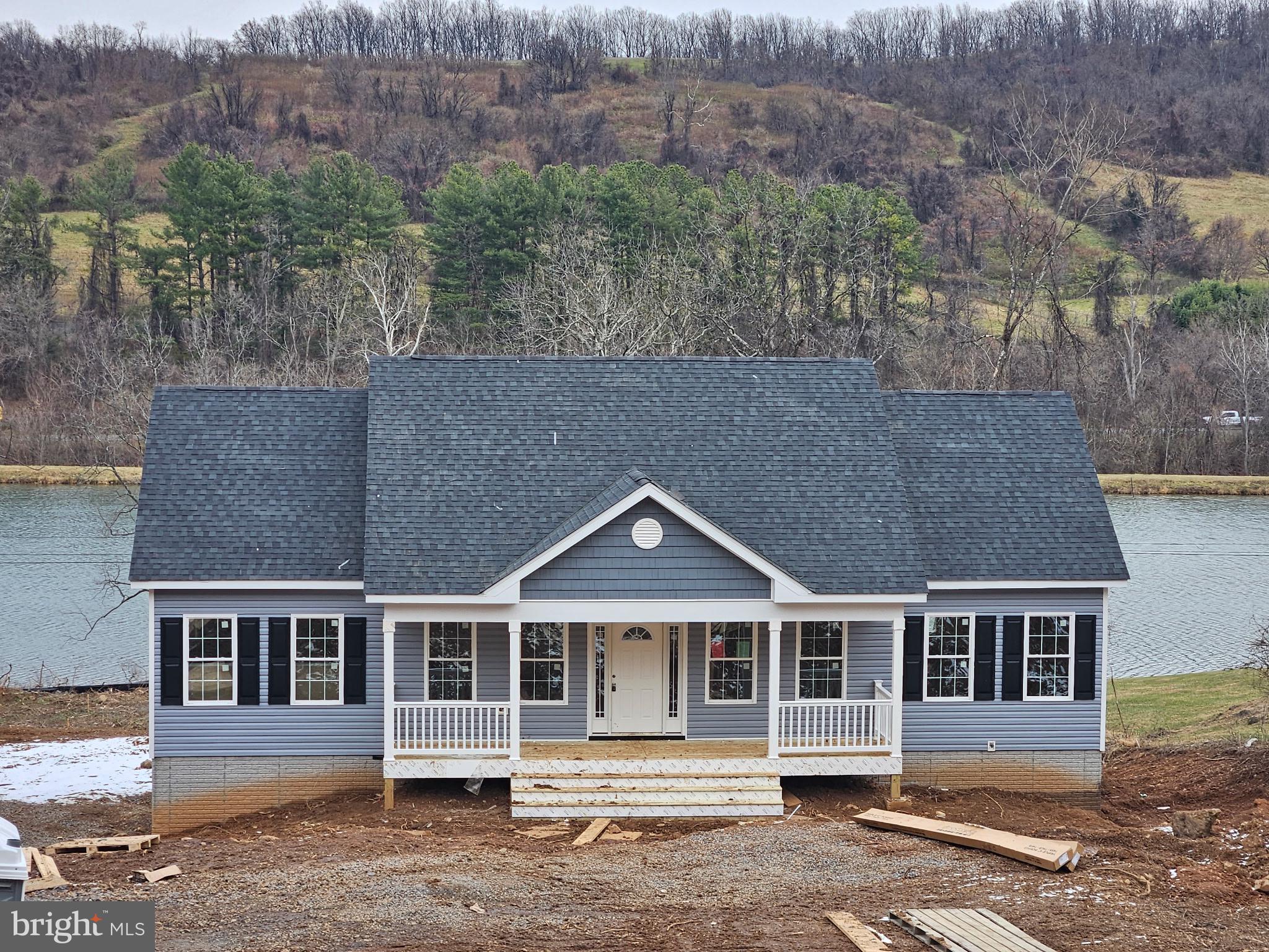 front view of a house with a street