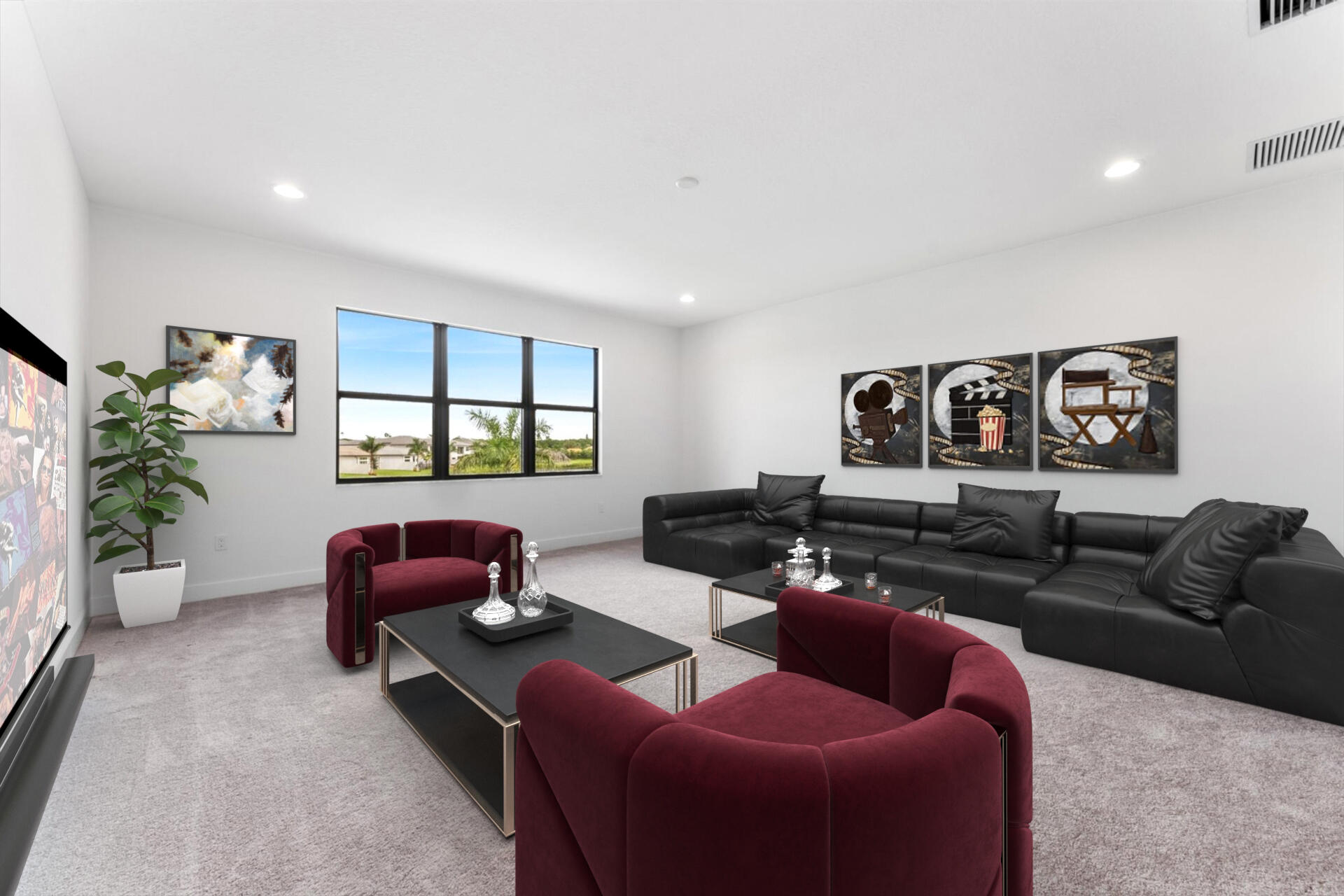 20107 Pacific Dunes Drive Boca Raton, FL 33434 - Photo 37 of 85 a living room with furniture a window and a potted plant
