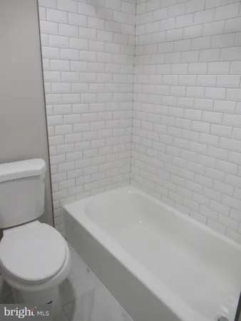 a bathroom with a toilet and a bathtub