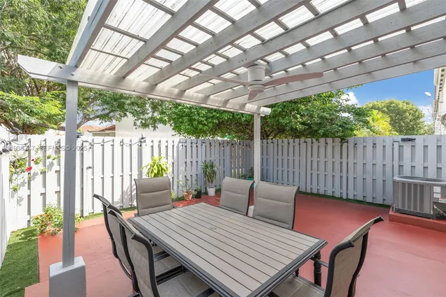 a outdoor view with a sitting space