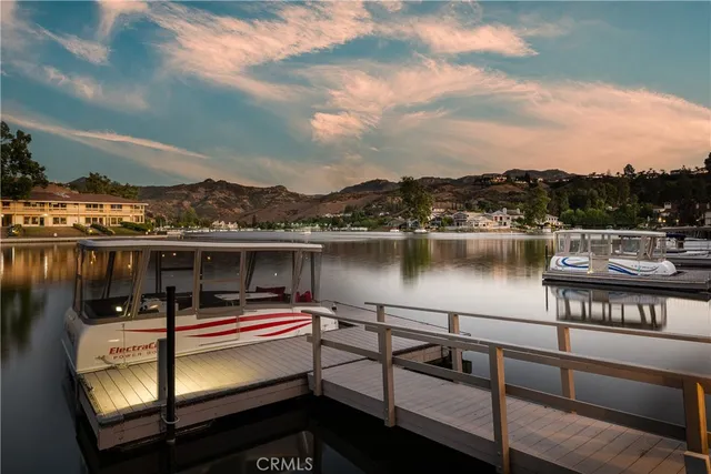 an aerial view of a town with couple of houses