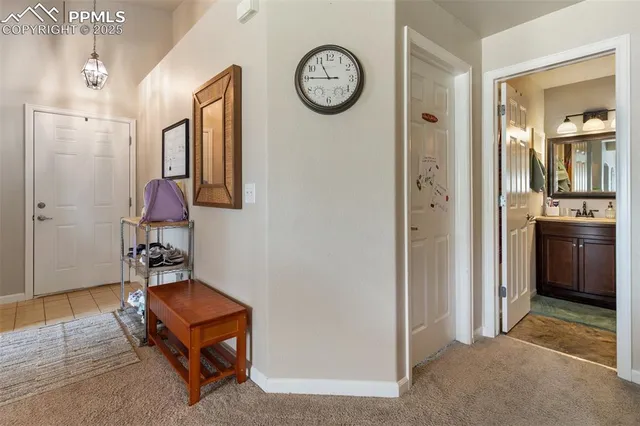 a room with furniture and a table