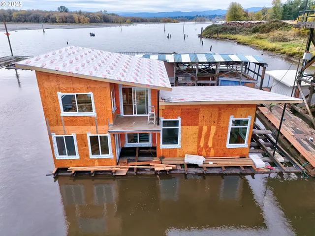 a front view of a house with swimming pool