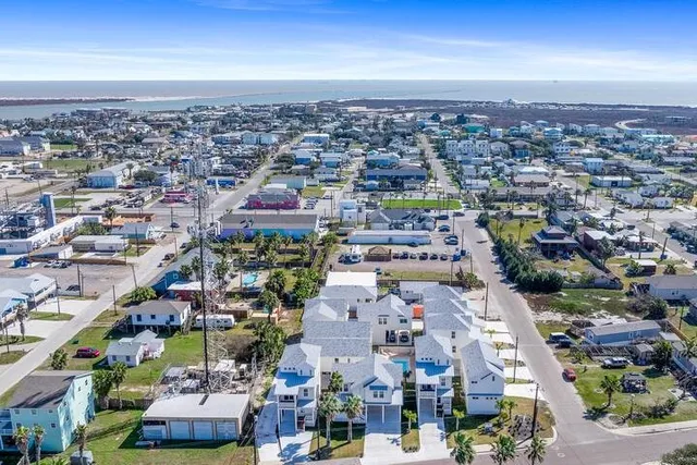 an aerial view of a city