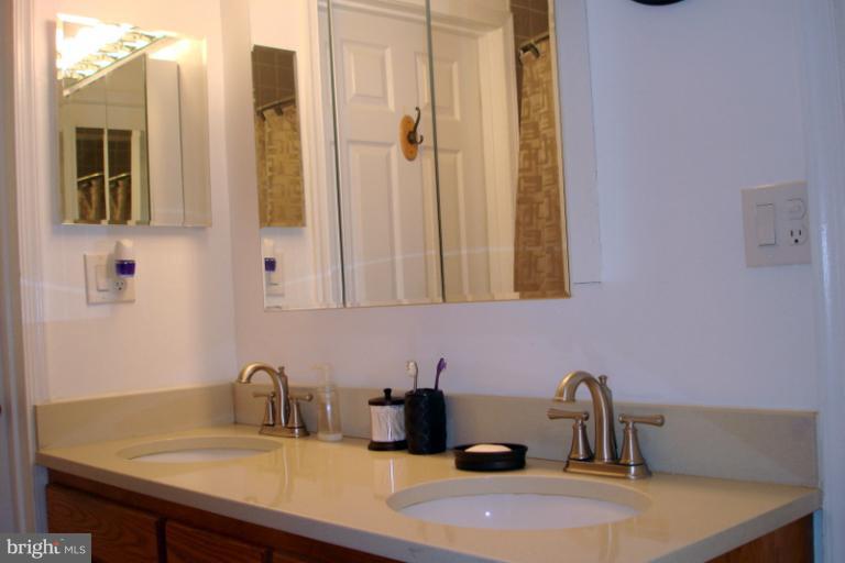 8803 Riggs Road Hyattsville, MD 20783 - Photo 5 of 24 a bathroom with a sink and a mirror