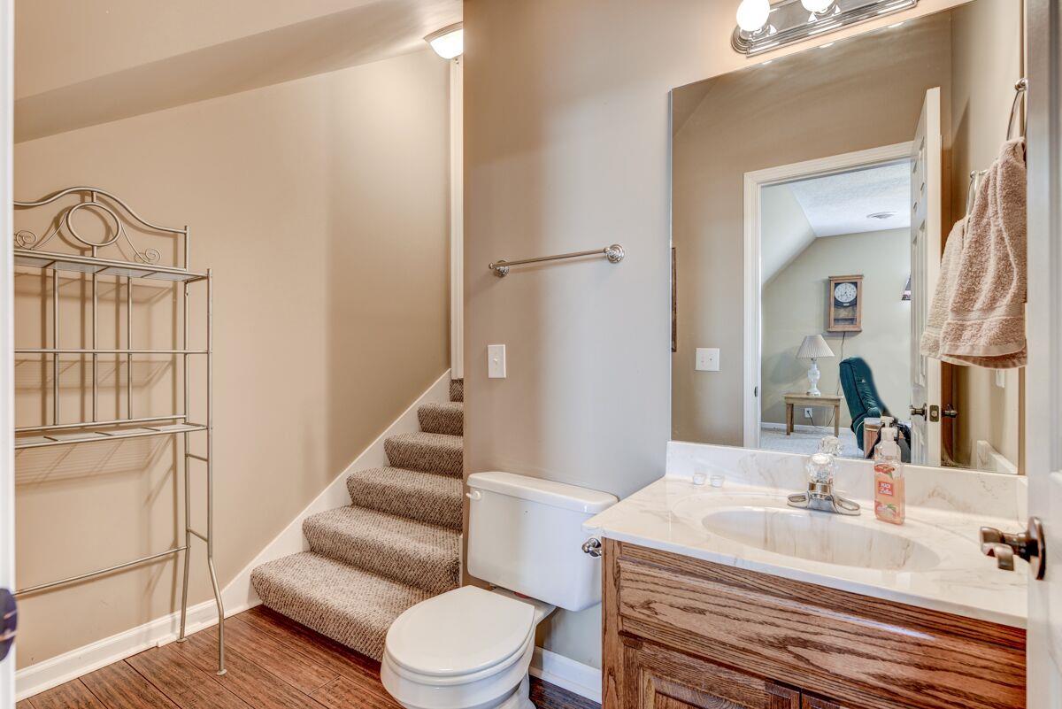 3454 Catholic Church Road Cedar Hill, TN 37032 - Photo 22 of 30 Half Bath located on 2nd Level just off the Bonus Room. Use these Stairs for Easy Access to the Floored Attic.