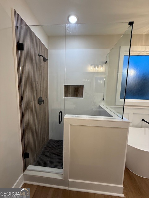 603 Silver Dollar Road Barnesville, GA 30204 - Photo 18 of 33 a bathroom with a shower and a mirror