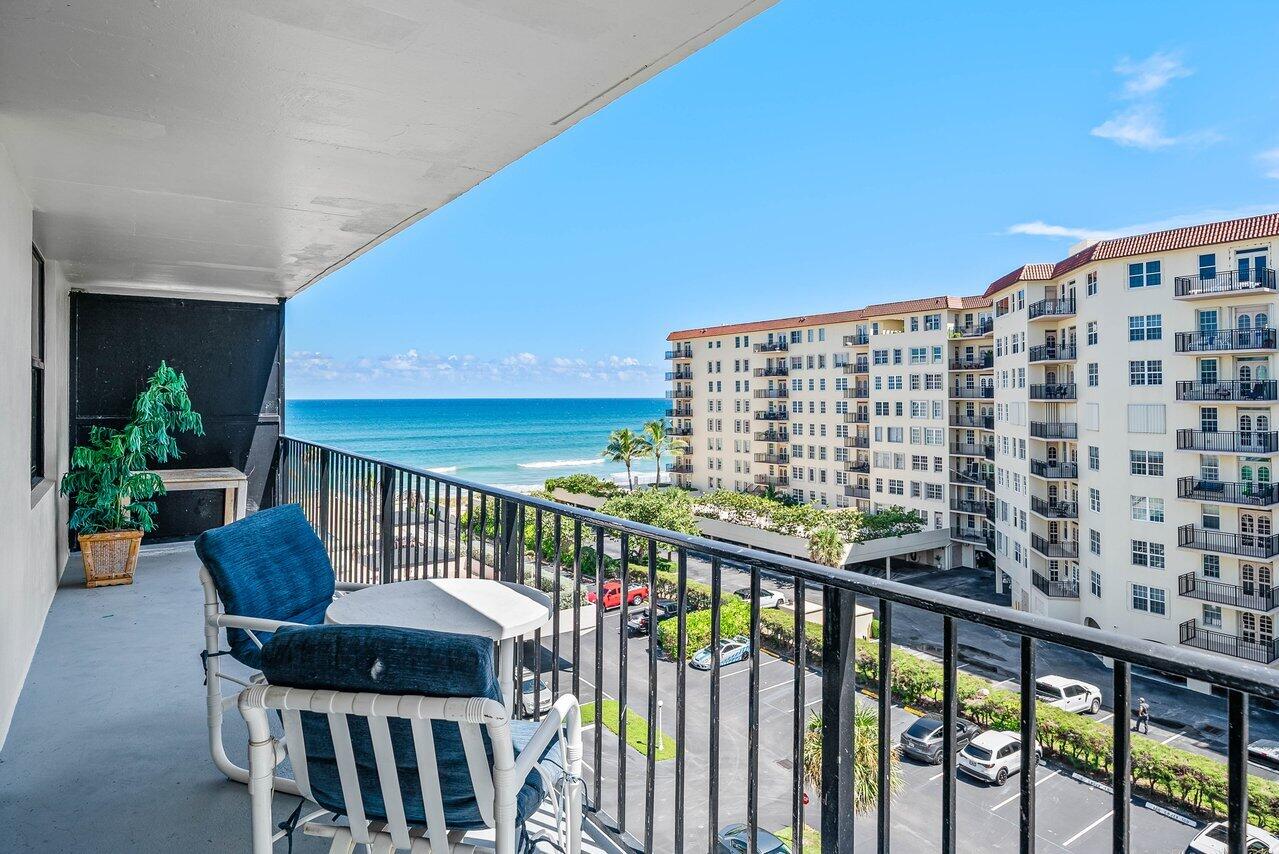 3460 South Ocean Boulevard, Unit 6150 Palm Beach, FL 33480 - Photo 20 of 34 a view of balcony with furniture