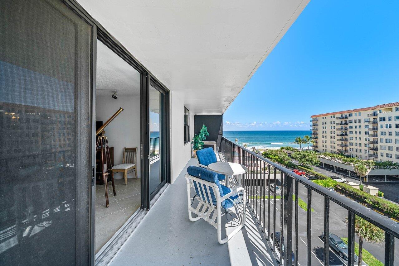 3460 South Ocean Boulevard, Unit 6150 Palm Beach, FL 33480 - Photo 21 of 34 a view of a balcony with chairs