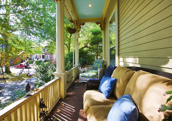 45 Orchard Street, Unit 1 Boston, MA 02130 - Photo 14 of 19 a view of balcony with wooden floor and outdoor seating