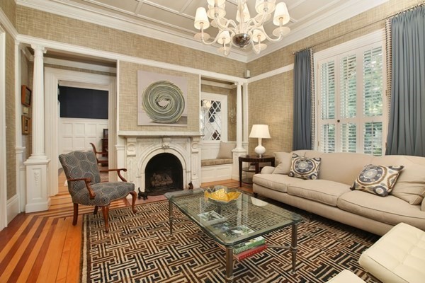 45 Orchard Street, Unit 1 Boston, MA 02130 - Photo 2 of 19 a living room with furniture and a fireplace