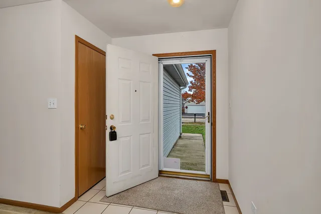 a view of an front door