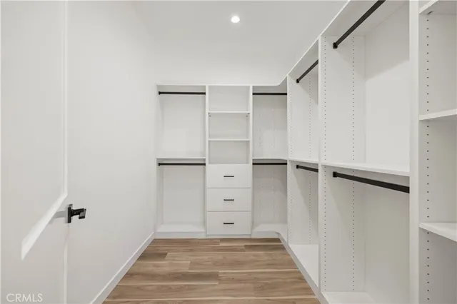 a view of a walk in closet
