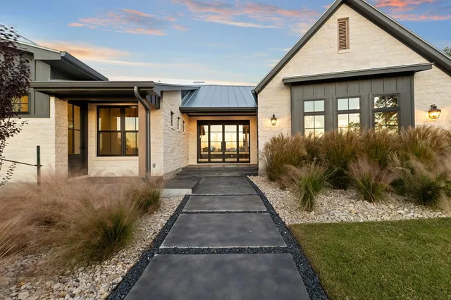 a front view of a house