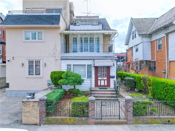 a front view of a house