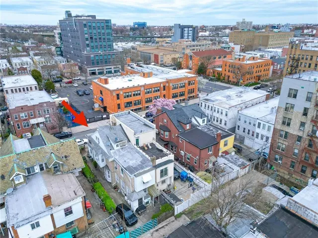 an aerial view of a city