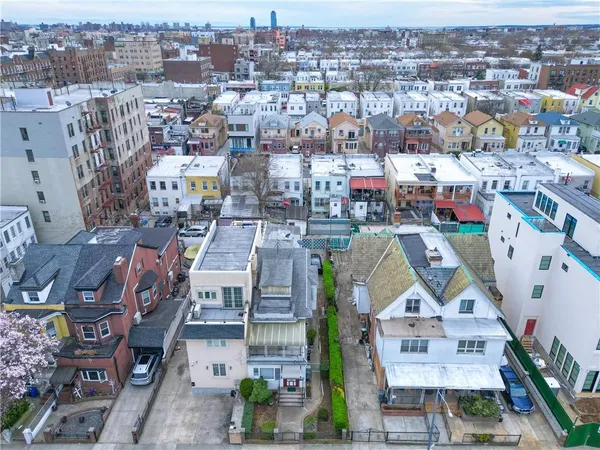 an aerial view of multiple houses