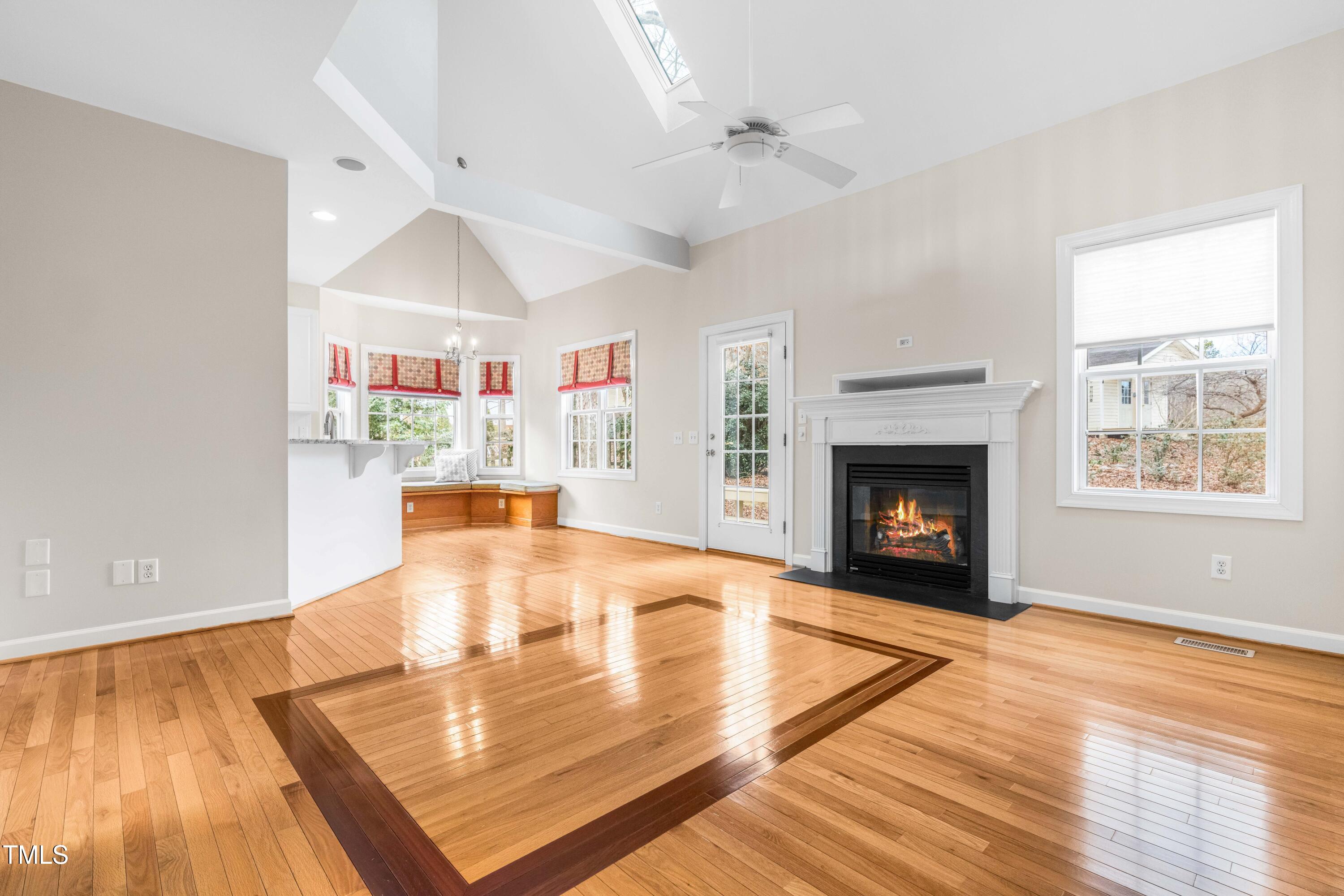 6328 Nowell Pointe Drive Raleigh, NC 27607 - Photo 19 of 56 Living Room toward Eat In Kitchen Shed i