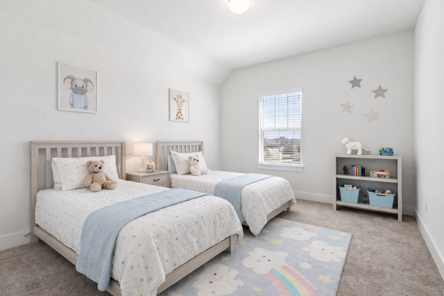 3816 Bow Perch Street Pflugerville, TX 78660 - Photo 13 of 23 a bedroom with two beds and painting on the wall