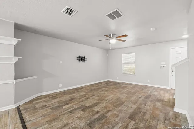 wooden floor in an empty room