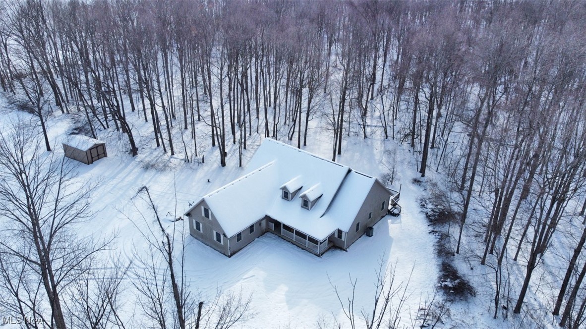 3718 Babcock Road Williamsfield, OH 44093 - Photo 2 of 31 View of snowy aerial view