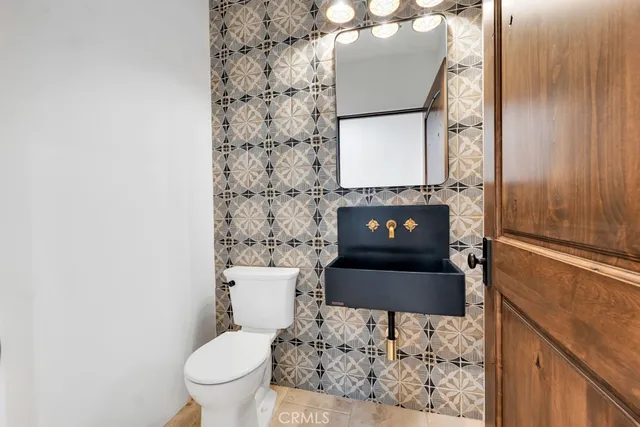 a closeup of a sink with a potted plant