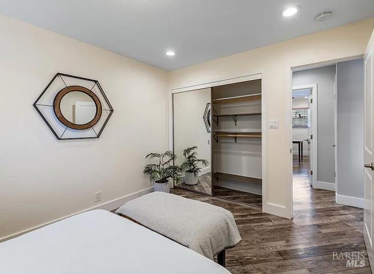 2021 Key Boulevard El Cerrito, CA 94530 - Photo 19 of 30 a bedroom with a bed and a closet