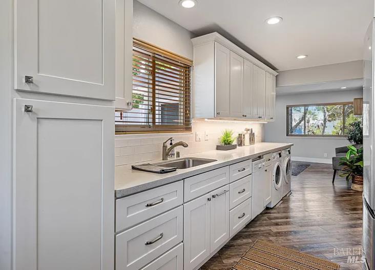 2021 Key Boulevard El Cerrito, CA 94530 - Photo 8 of 30 a kitchen with granite countertop white cabinets and white appliances