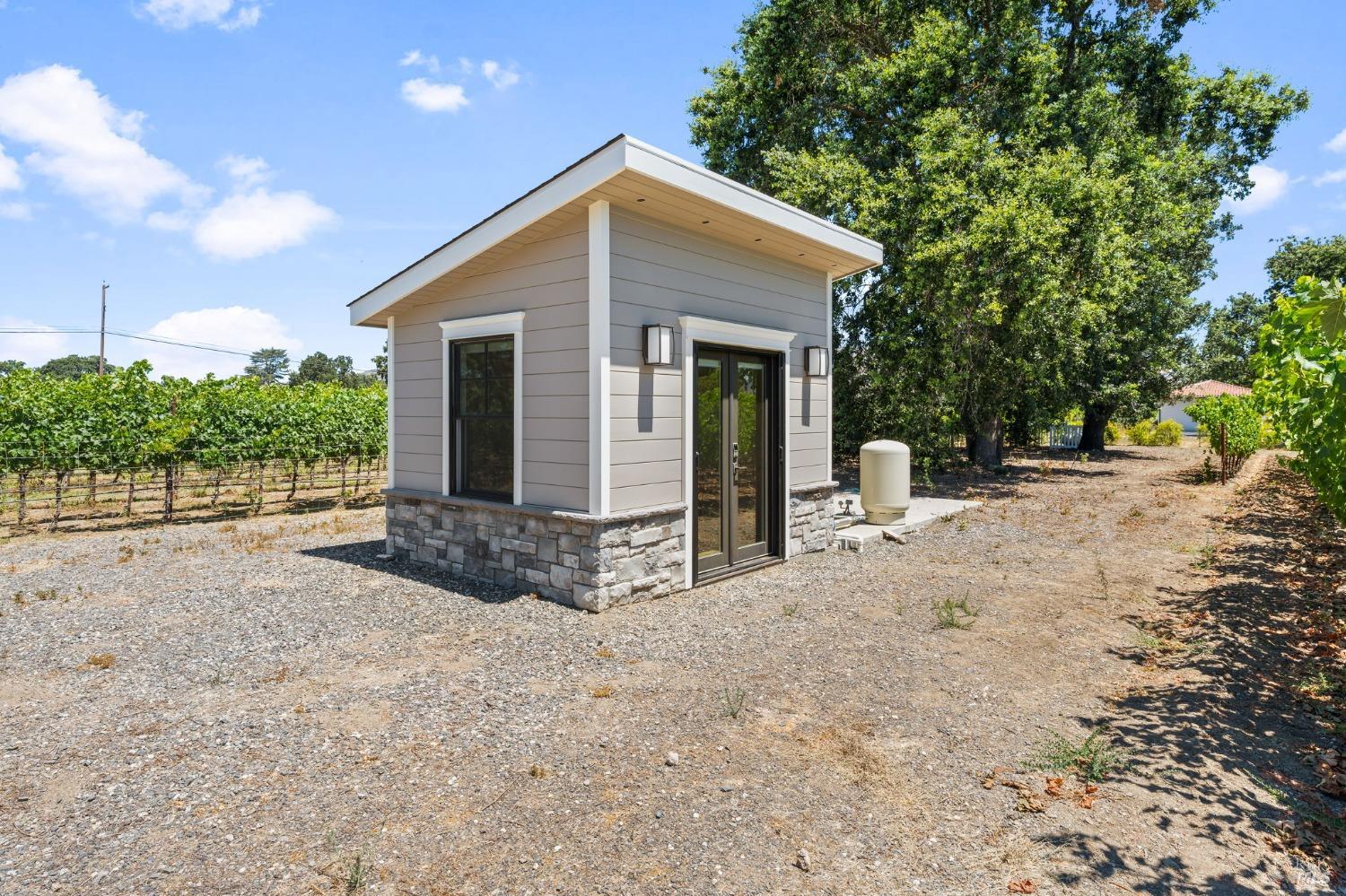 3140 Big Ranch Road Napa, CA 94558 - Photo 41 of 59 12' x 10' artist studio located just off the lawn, looking out to the vineyard.