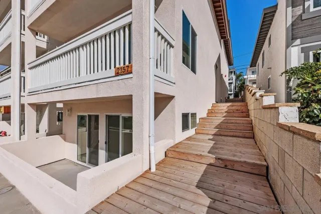 a view of a building with many windows