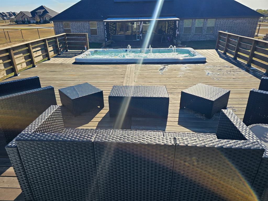 7417 Green Mesa Road Ponder, TX 76259 - Photo 34 of 39 a view of swimming pool with outdoor seating