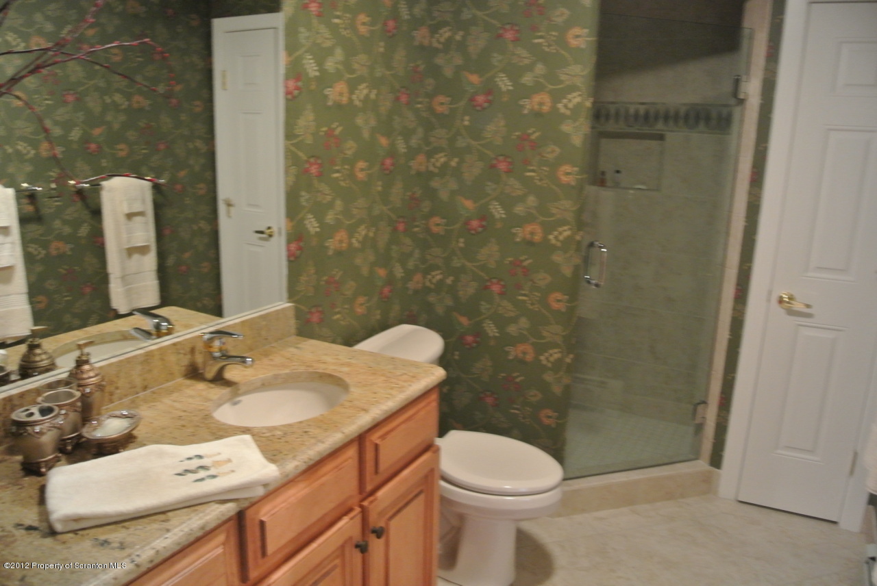 94 Lake Rd Lake Factoryville, PA 18419 - Photo 15 of 19 a bathroom with a sink a toilet and shower