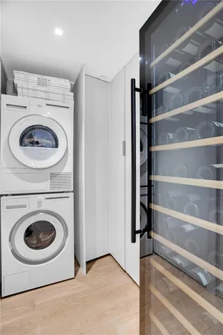 a view of washer and dryer in a utility room