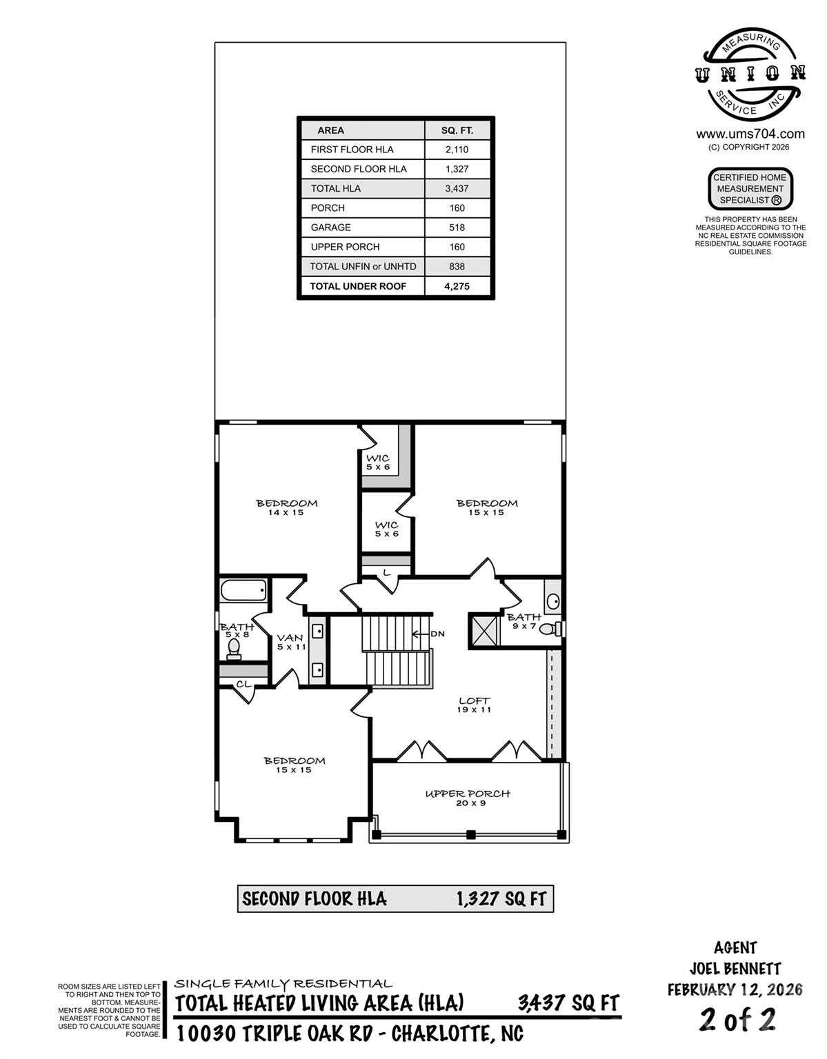10030 Triple Oak Road Charlotte, NC 28277 - Photo 48 of 48 a picture of a floor plan