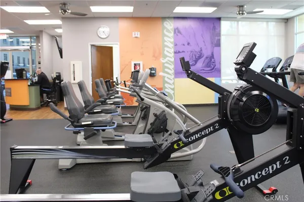 a view of a patio with furniture
