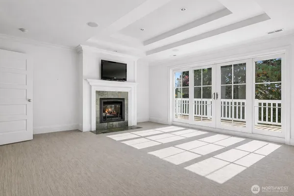 a view of a livingroom with a fireplace
