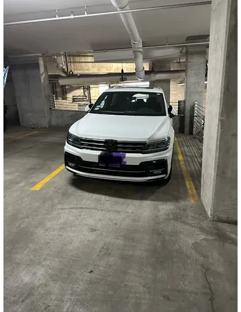 a car parked in garage