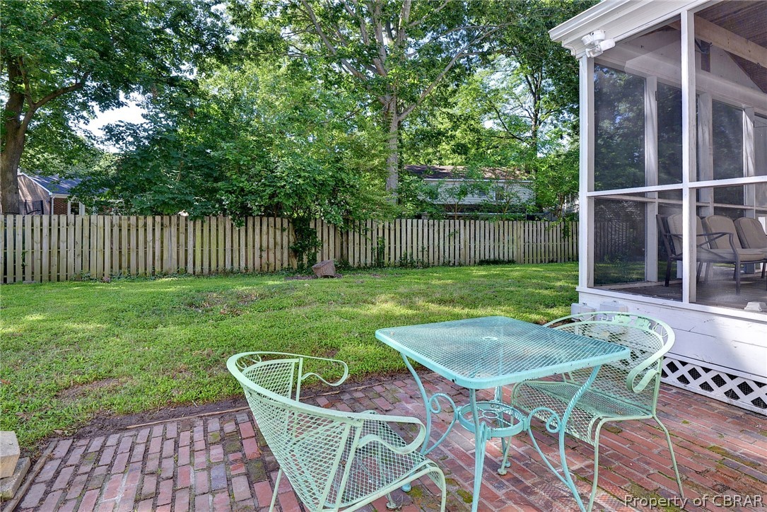 137 Wilderness Road Hampton, VA 23669 - Photo 24 of 45 137 Wilderness Road Hampton VA View of terrace featuring a sunroom
