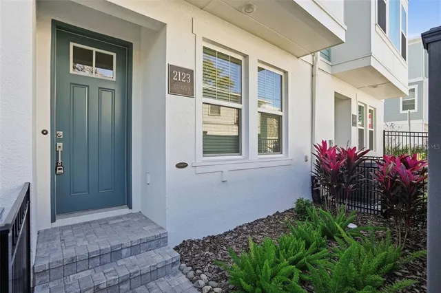 a view of front door of house
