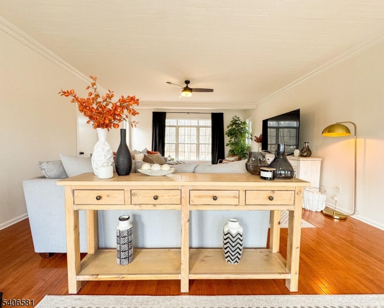 16 Gary Court Flanders, NJ 07836 - Photo 20 of 48 a view of living room with furniture and wooden floor