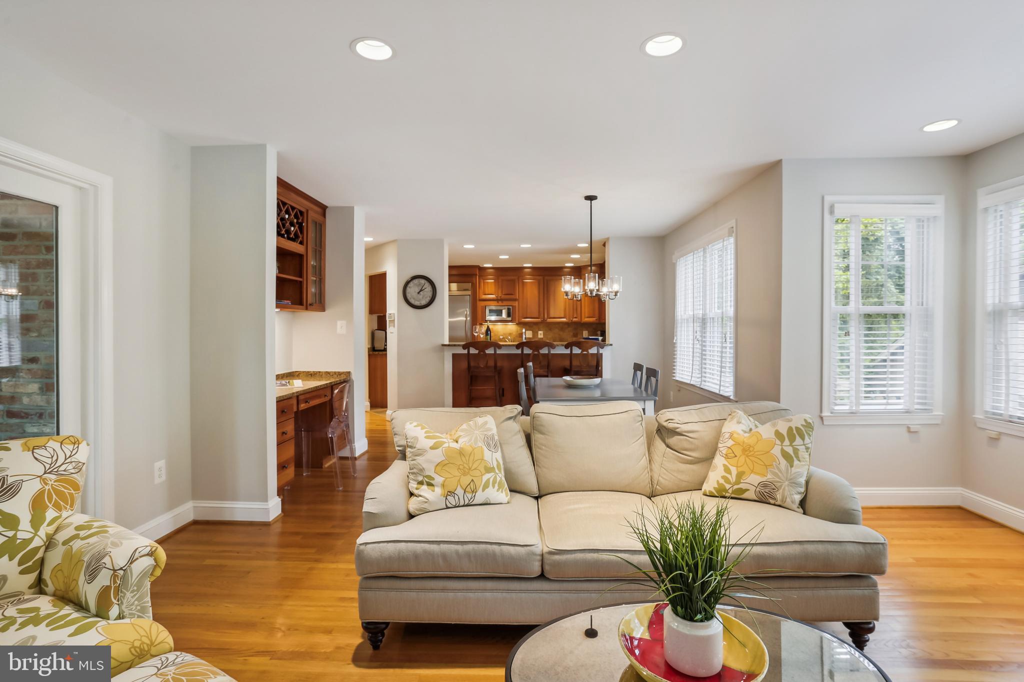 6820 Old Stage Road North Bethesda, MD 20852 - Photo 29 of 87 Family room opens up to a Chef's kitchen