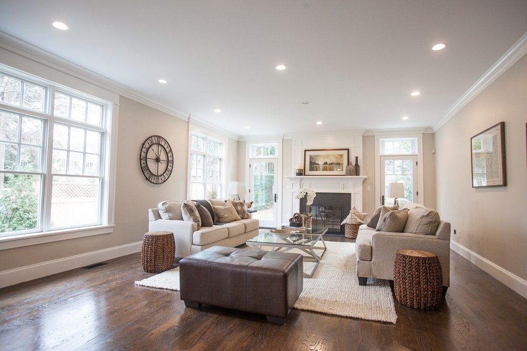 2 Cypress Road Wellesley, MA 02481 - Photo 14 of 22 a living room with fireplace furniture and a large window