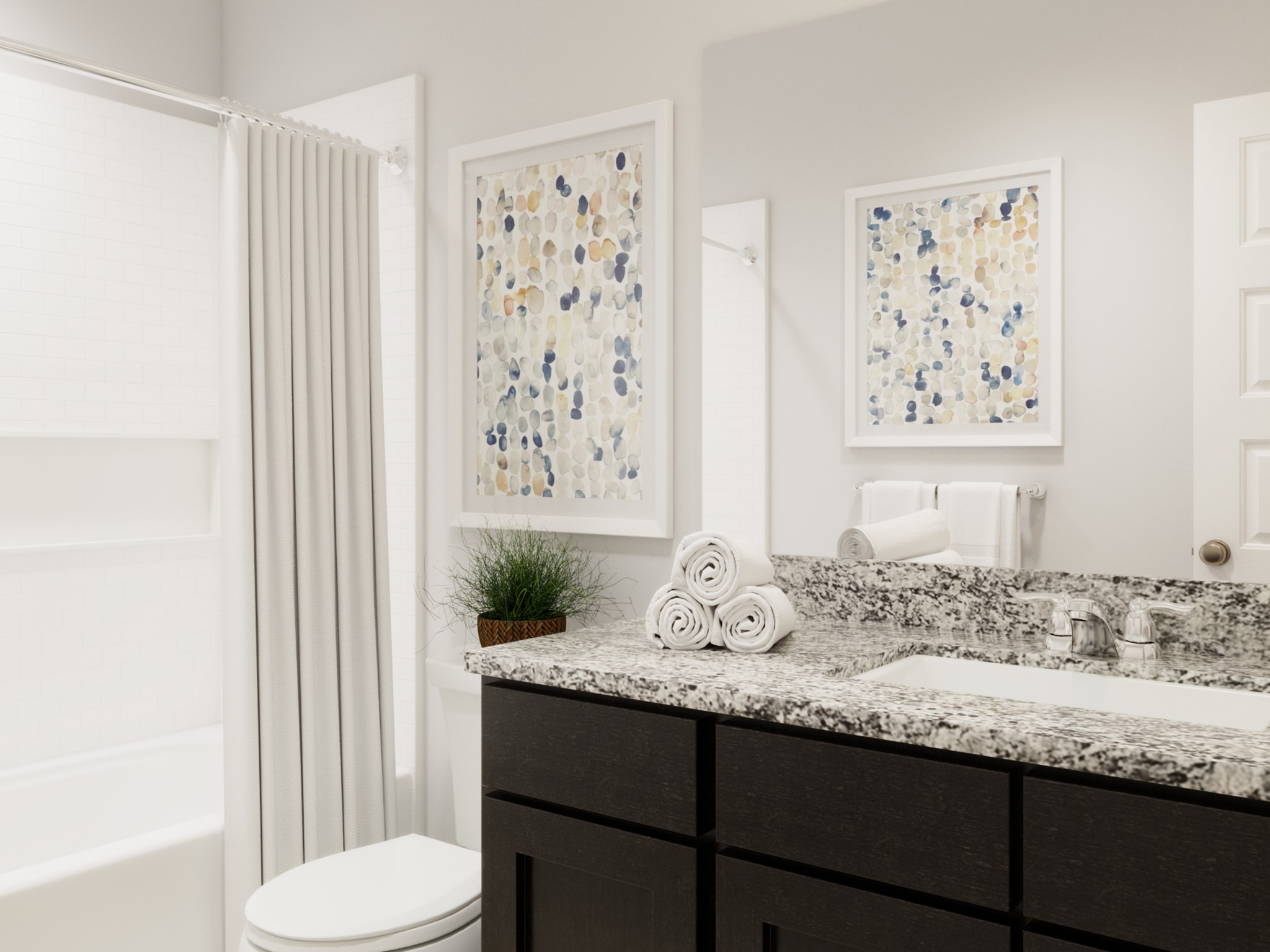 13639 Kit Run Splendora, TX 77372 - Photo 27 of 34 a bathroom with a granite countertop sink and a toilet