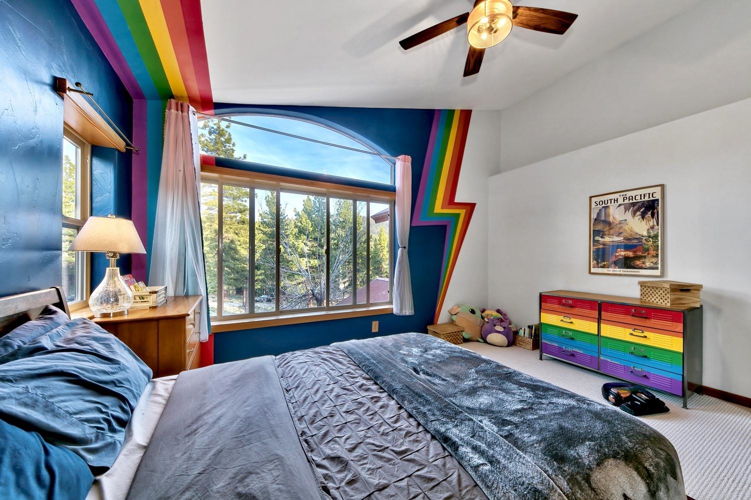 16125 Martis Peak Road Truckee, CA 96161 - Photo 16 of 21 a bedroom with a bed and a painting on the wall