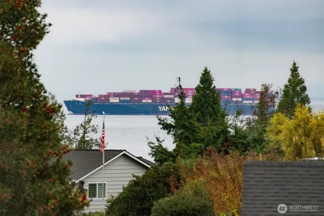a view of a house with a yard and a tree