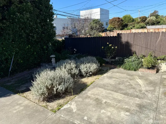 a backyard of a house